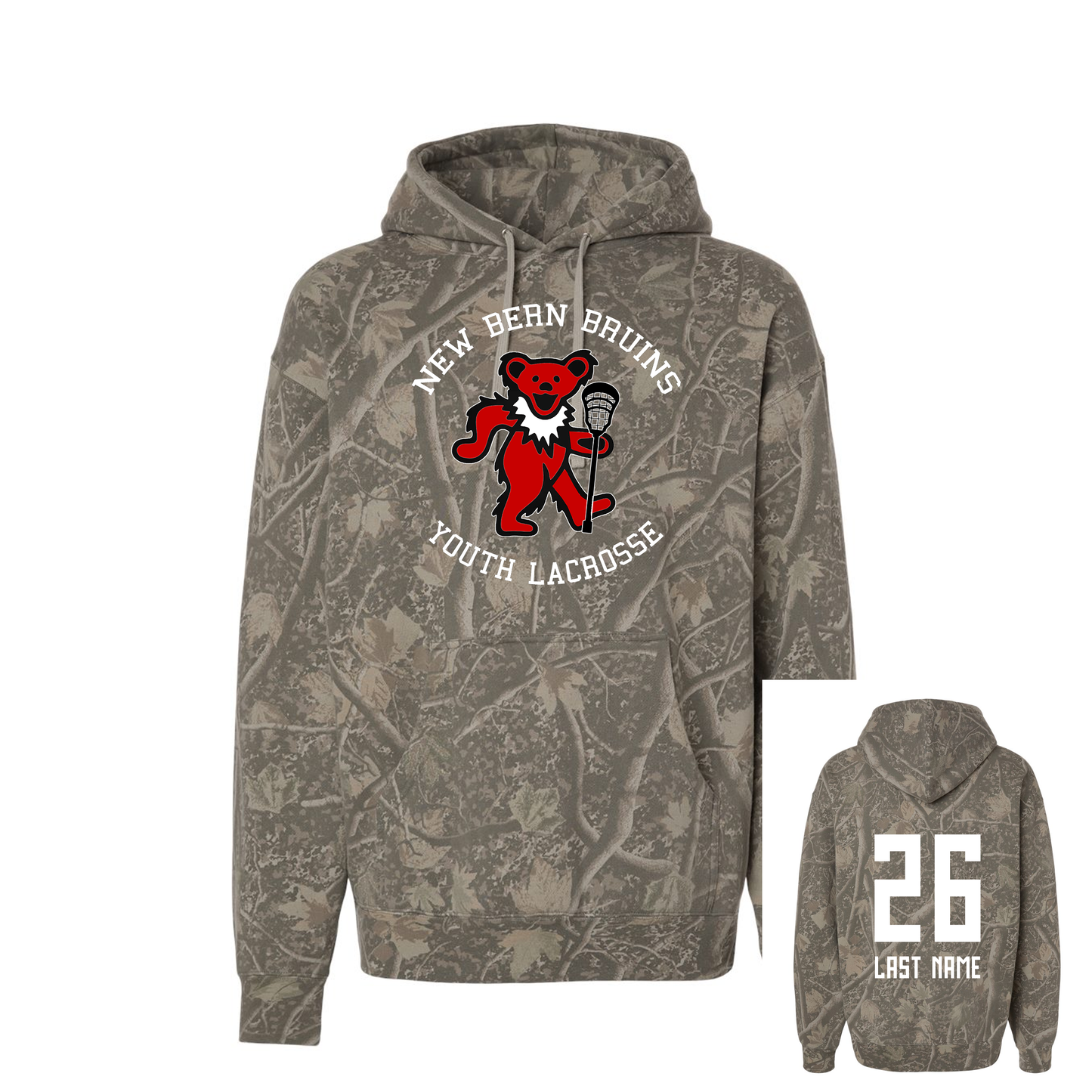 New Bern Bruins Camo Heavyweight Hoodie