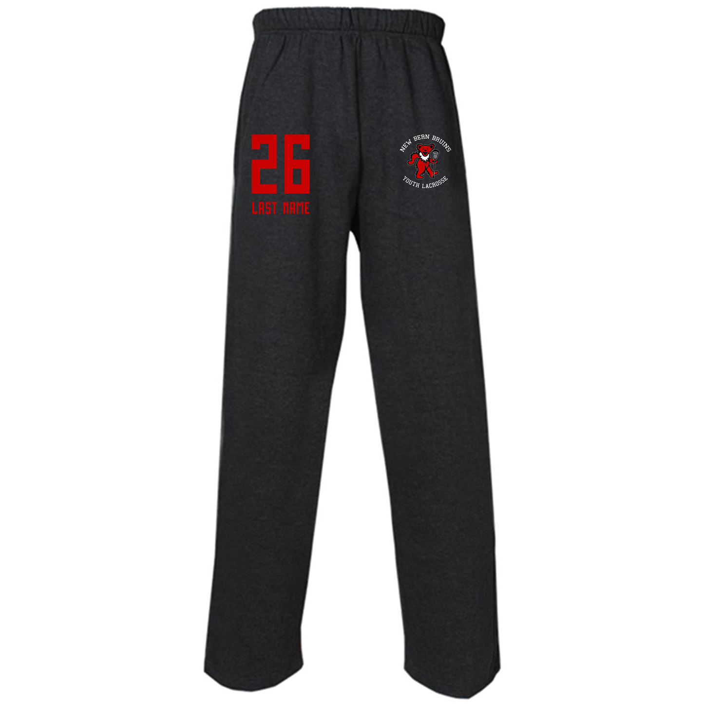 New Bern Bruins Open Leg Sweatpants w Pockets