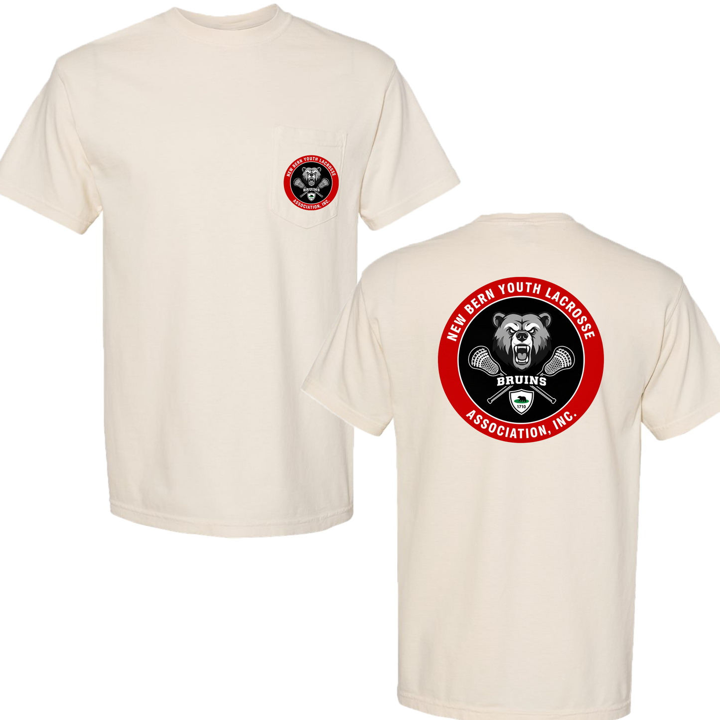 New Bern Bruins Comfort Colors Pocket Tee