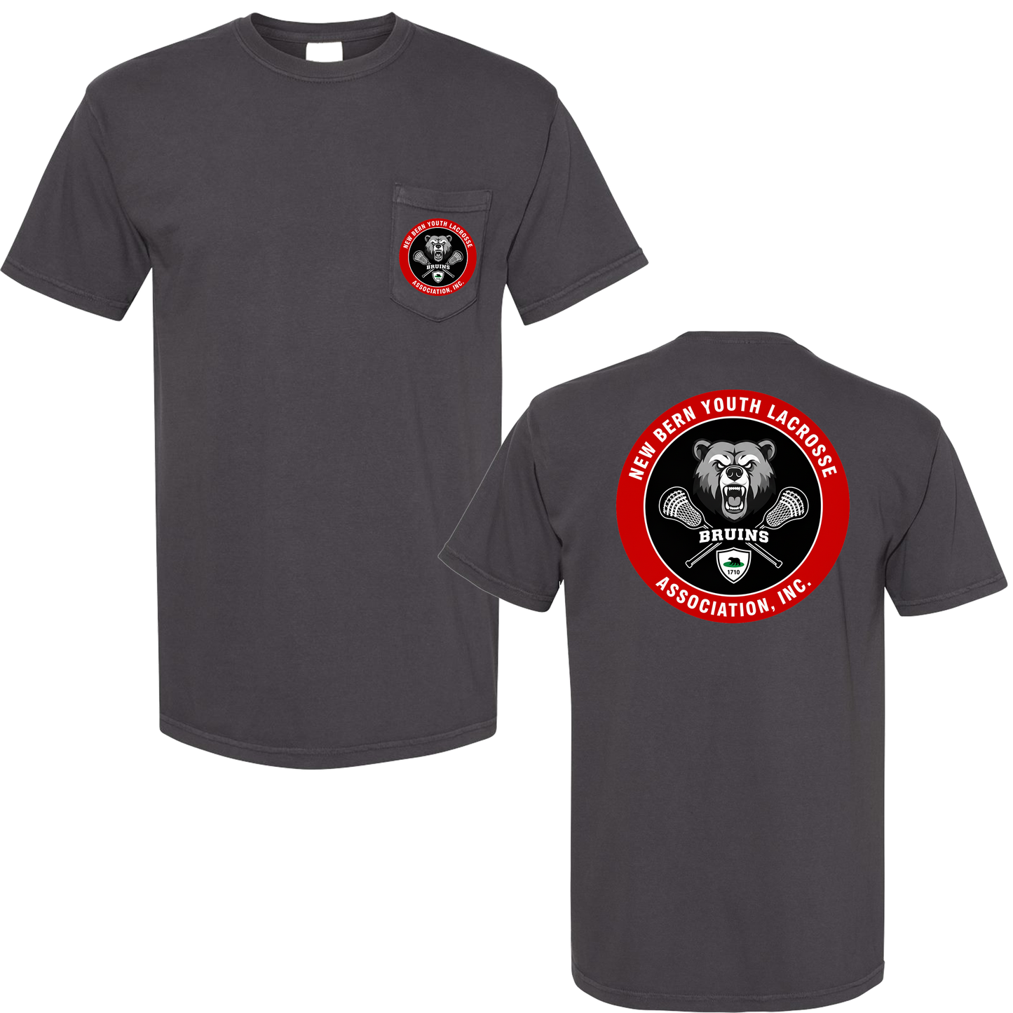 New Bern Bruins Comfort Colors Pocket Tee