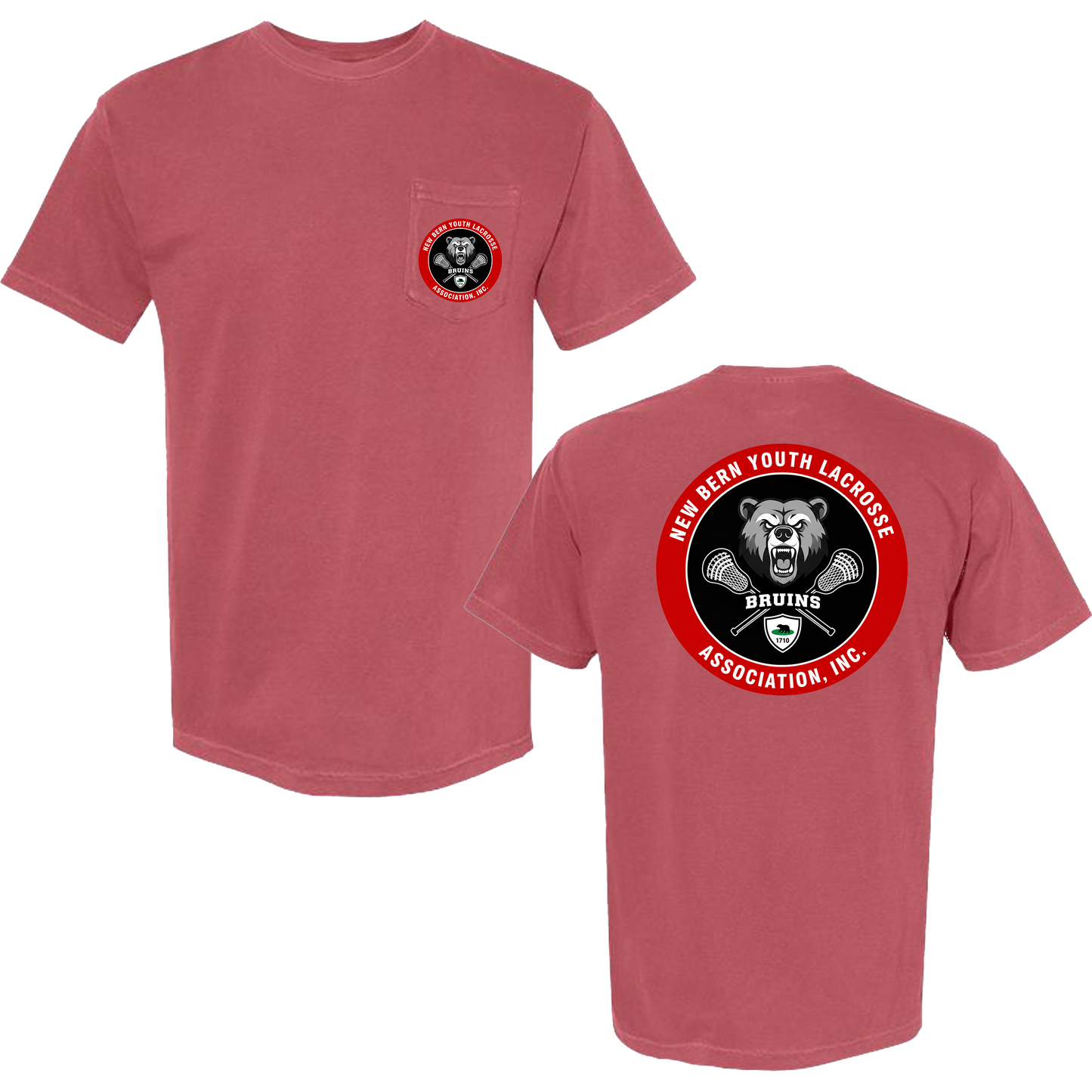 New Bern Bruins Comfort Colors Pocket Tee