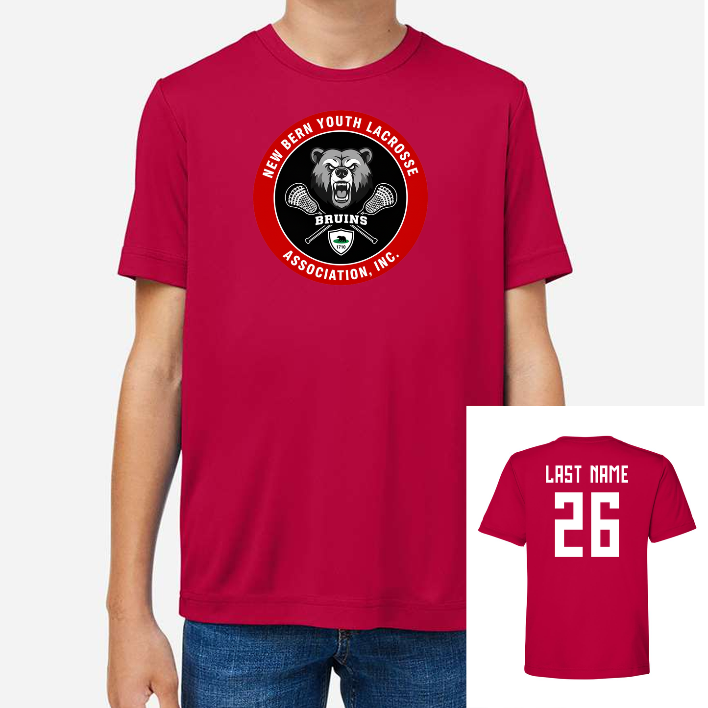 New Bern Bruins Performance Short Sleeve Tee