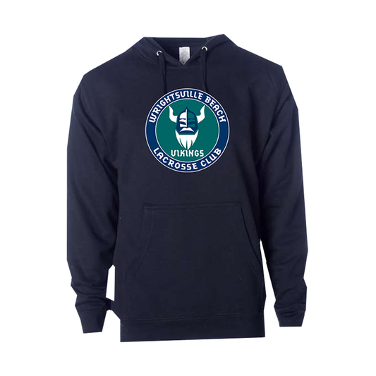Wrightsville Beach Vikings Lacrosse Heavyweight Hoodie Navy