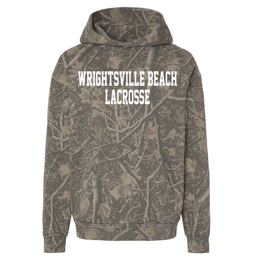 Wrightsville Beach Vikings Lacrosse Heavyweight Hoodie Camo All Sizes
